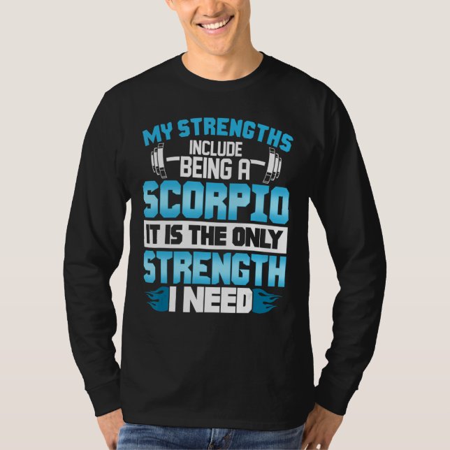 Scorpio Strength Fitness Enthusiast T Shirt (Framsida)