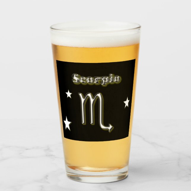 Scorpio-symbol Glaskopp (Framsida fylld)