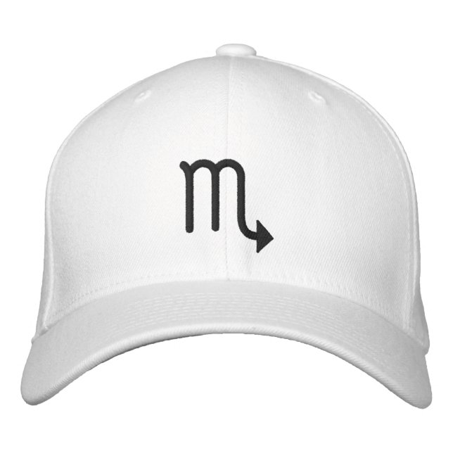 Scorpio Symbol Hat Broderad Keps (Framsida)