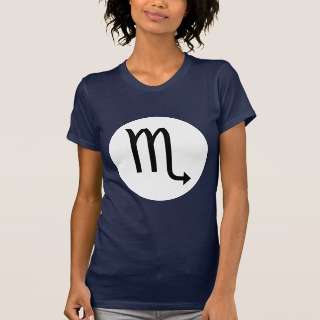 Scorpio-symbol - Mörk Tee - anpassad Shirt (Framsida)
