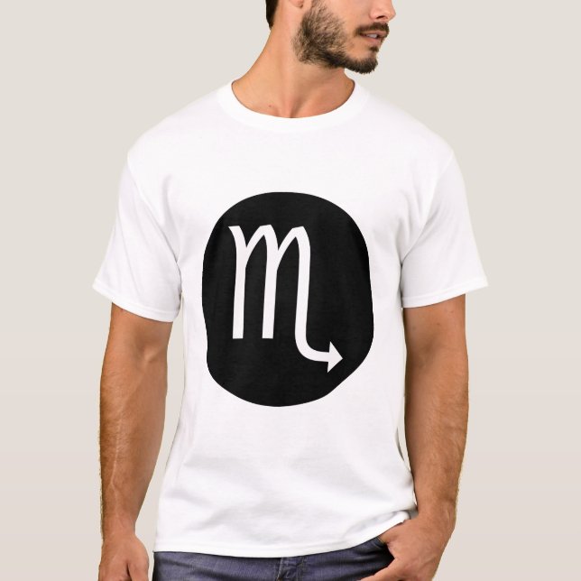 Scorpio Symbol Tee Shirt (Framsida)