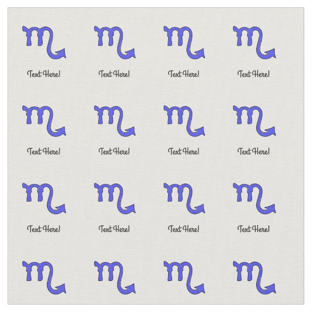 Scorpio-symbol Tyg (Närbild)