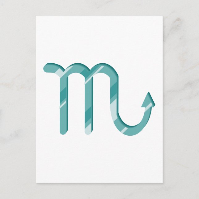 Scorpio-symbol Vykort (Framsida)