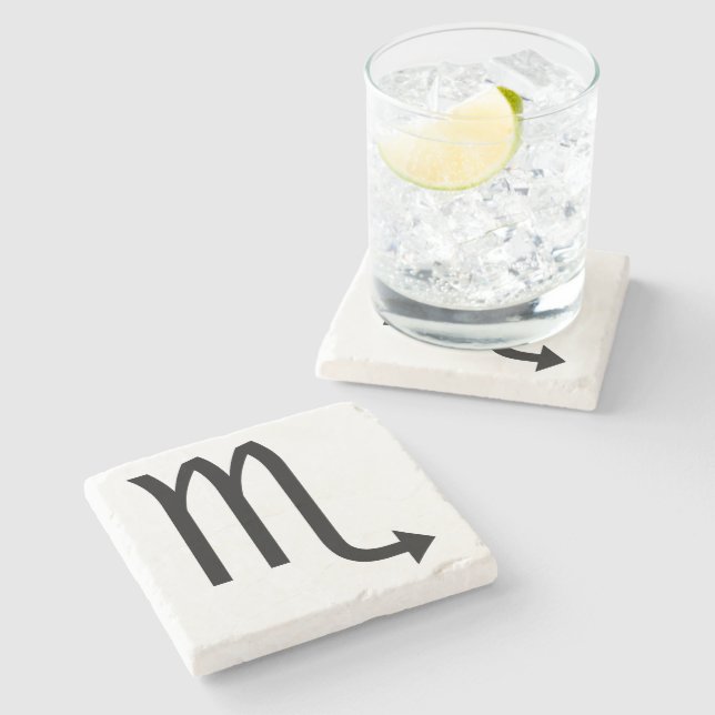 Scorpio Symbol Zodiac Stenunderlägg (Sidan)