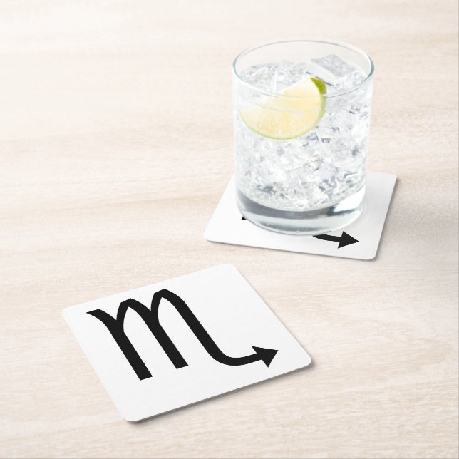 Scorpio Symbol Zodiac Underlägg Papper Kvadrat (Insitu)