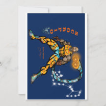 Scorpio tema födelsedagsinbjudan.