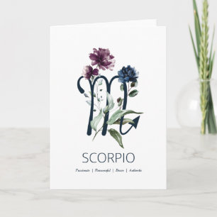 Scorpio Traits Birthday Card Kort