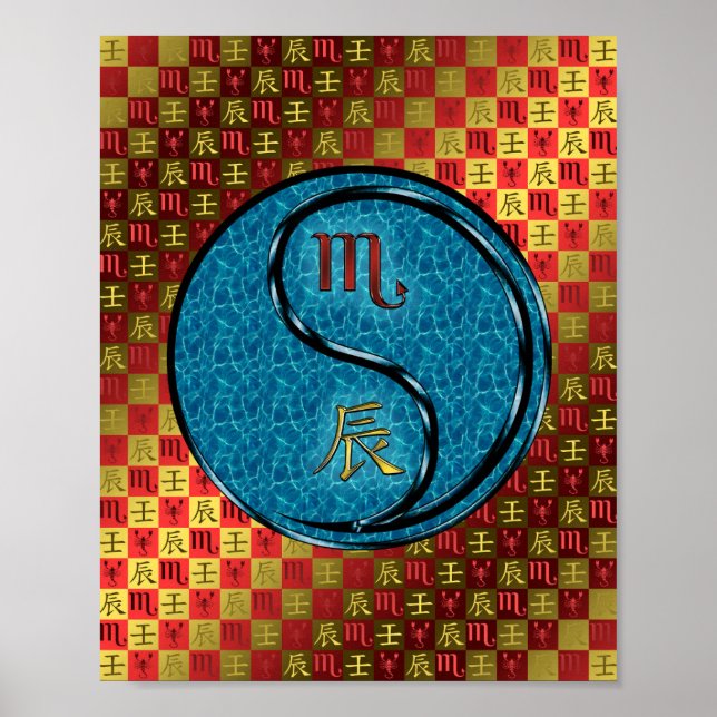 Scorpio & Vatten Dragon Poster (Framsidan)