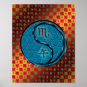 Scorpio & Vatten Horse Poster