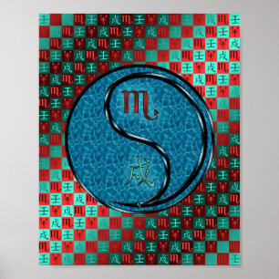 Scorpio & Vatten Hund Poster
