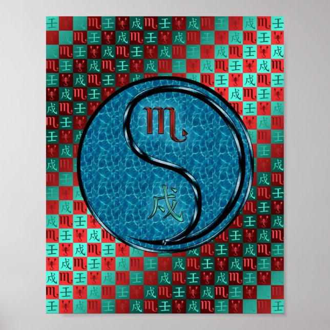 Scorpio & Vatten Hund Poster (Framsidan)