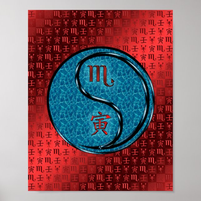 Scorpio & Vatten Tiger Poster (Framsidan)