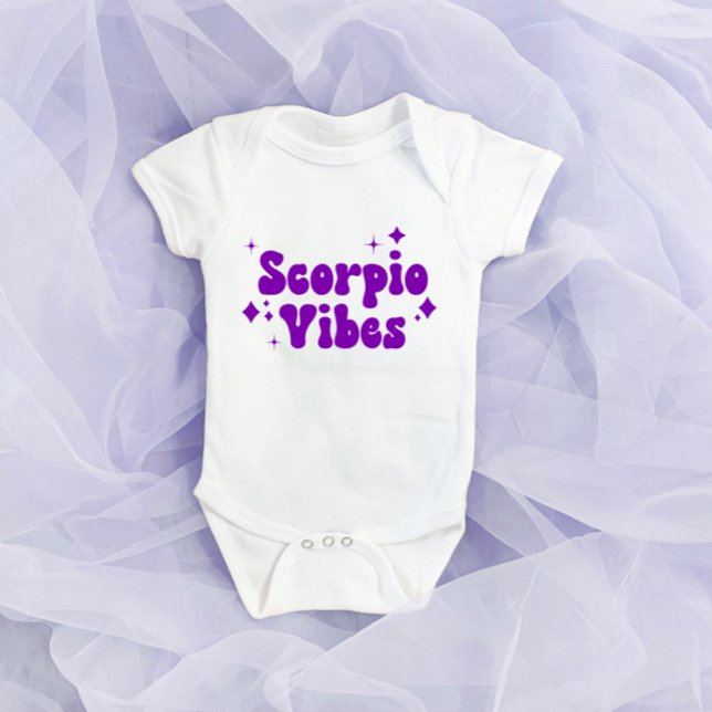 Scorpio Vibes Zodiac Astrology Lila Stars T Shirt (Skapare uppladdad)