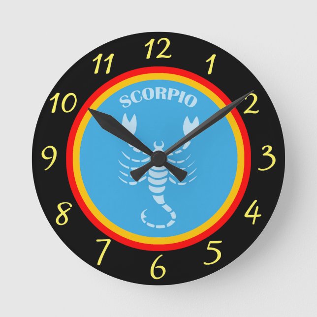 Scorpio Wall Clock Rund Klocka (Framsida)