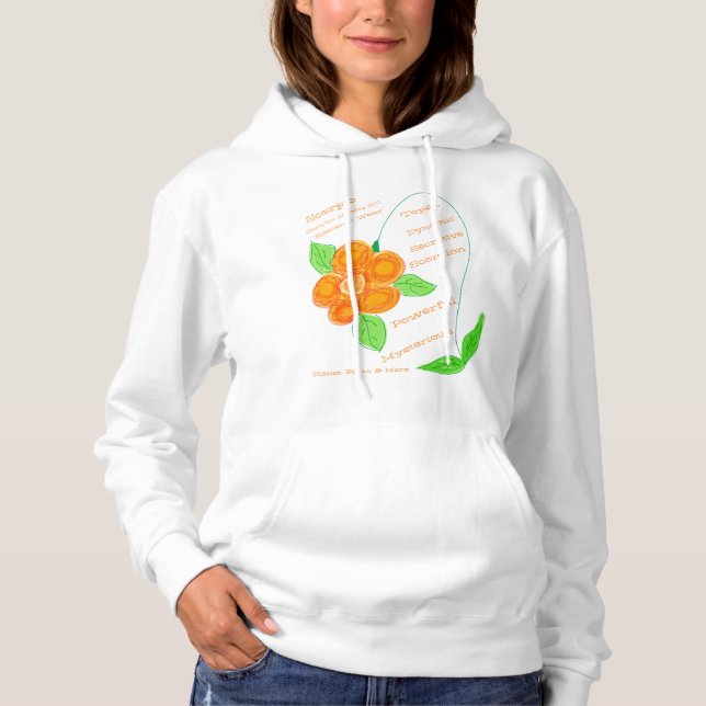 Scorpio Wearable Horoscope Hoodie T Shirt (Framsida)