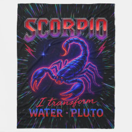 Scorpio Zodiac 80's Sten Band Inspired Astrology Fleecefilt