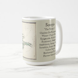 Scorpio Zodiac Antique Astronomical Chart Kaffemugg