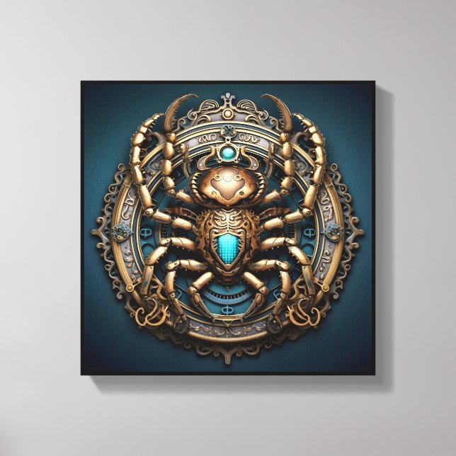 Scorpio Zodiac Art Canvas – Mechanica Astralis (Framsida)