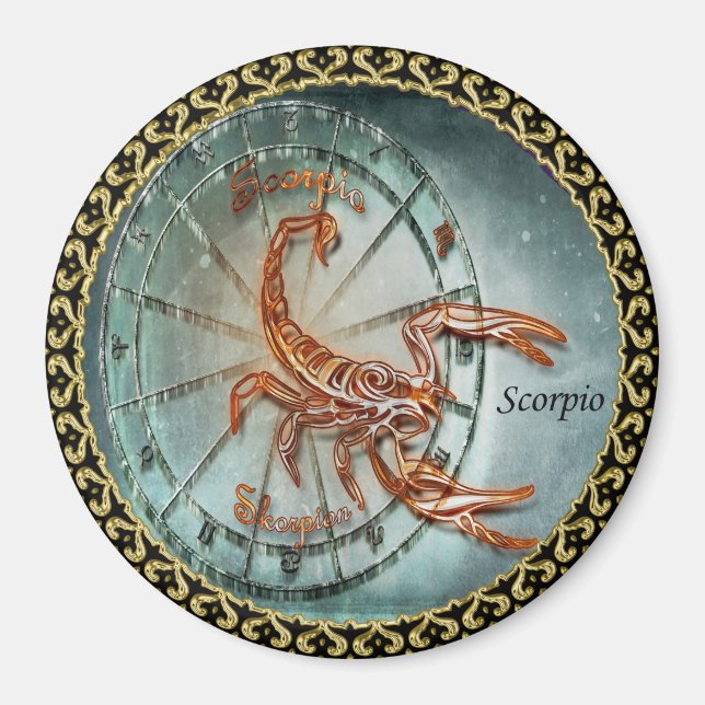 Scorpio Zodiac Astrology-design Magnet (Framsidan)