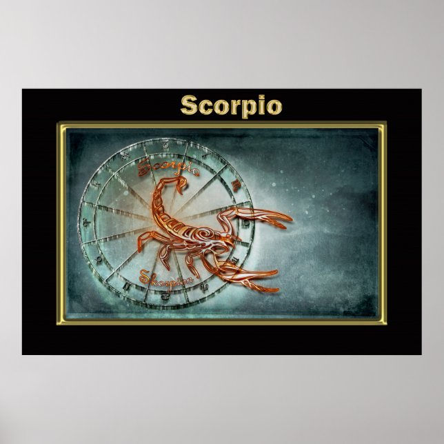 Scorpio Zodiac Astrology-design Poster (Framsidan)