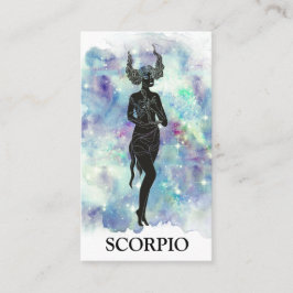 *~* SCORPIO Zodiac Astrology Läser blå skalning Visitkort
