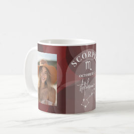 Scorpio Zodiac Astrology Photo Anpassningsbar Birt Kaffemugg