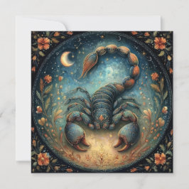 Scorpio Zodiac Astrology Sign Celestial Birthday Kort