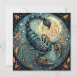 Scorpio Zodiac Astrology Sign Mystical Birthday Kort