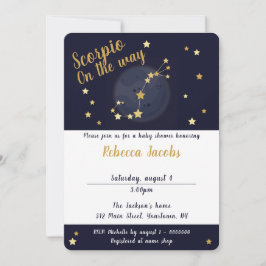 Scorpio zodiac Baby Shower-inbjudan Inbjudningar