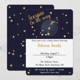 Scorpio zodiac Baby Shower-inbjudan Inbjudningar