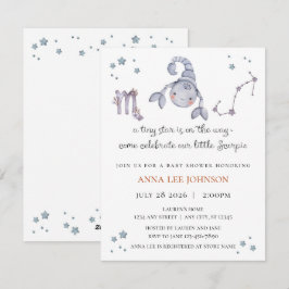 Scorpio Zodiac Baby Shower Invitation Julkort