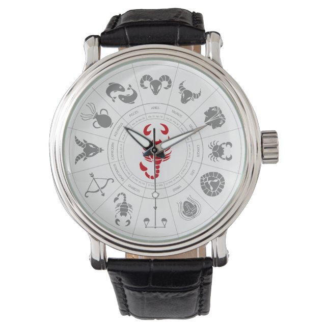 Scorpio Zodiac Birthday Gift Armbandsur (Framsida)