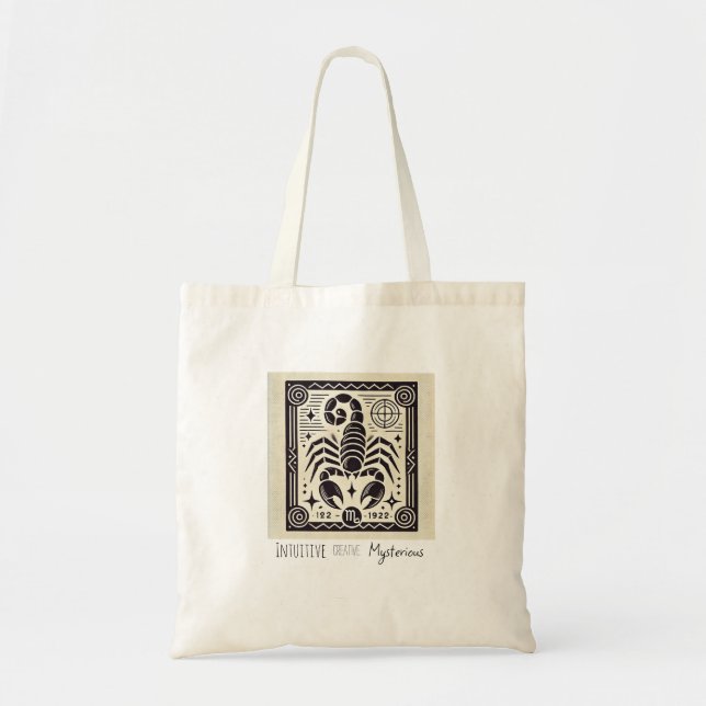 Scorpio Zodiac Canvas Tote Bag Tygkasse (Framsidan)