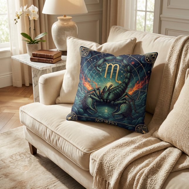 Scorpio Zodiac Celestial Kudde (Skapare uppladdad)