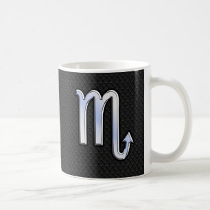 Scorpio Zodiac Chrome som Symbol Black Snake Deco Kaffemugg