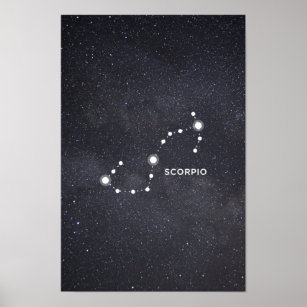 Scorpio Zodiac Constellation Poster