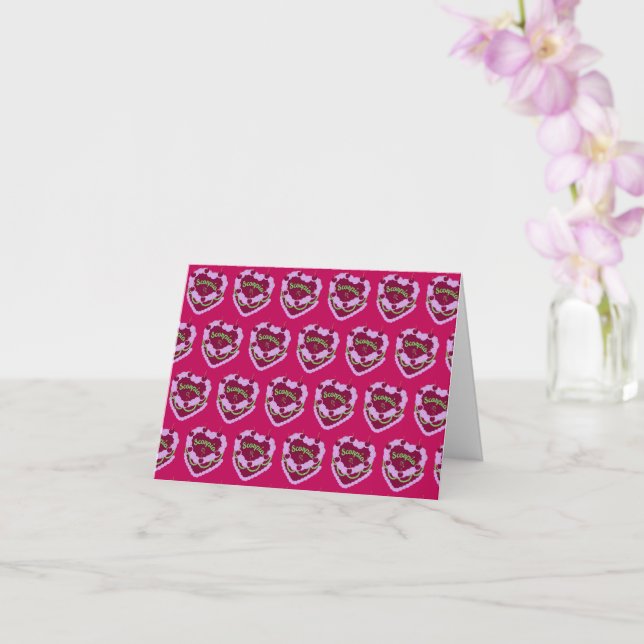 Scorpio Zodiac Coquette Heart Birthday Cake Kort (Orkide)