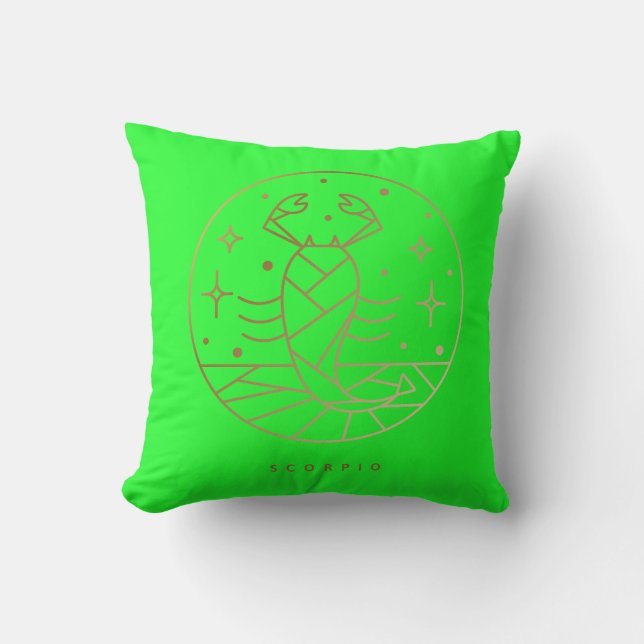 Scorpio Zodiac Dekorativ kudde (Framsida)