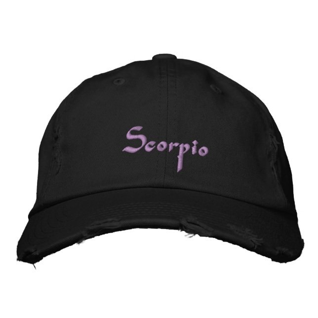 Scorpio Zodiac Embroiderad kapp / hatt Broderad Keps (Framsida)