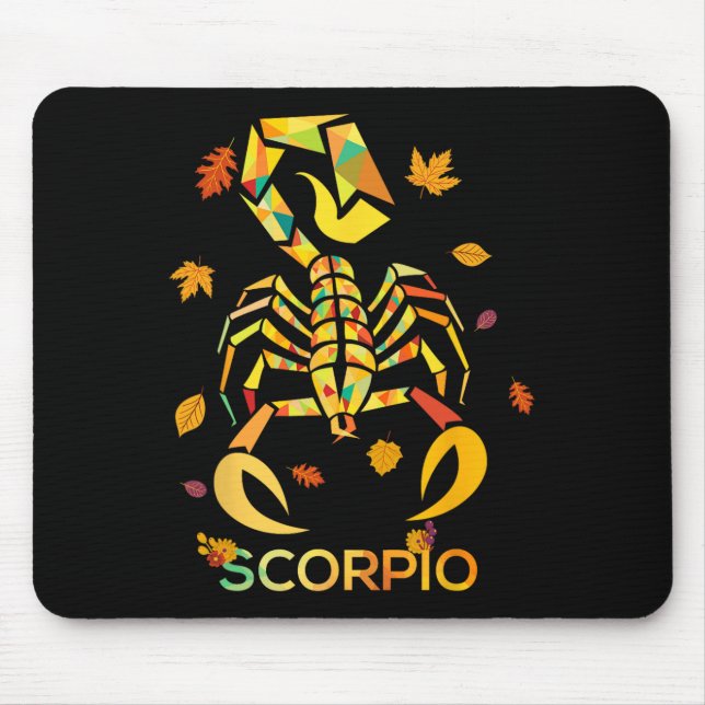 Scorpio Zodiac Fall Scorpion Birthday Musmatta (Framsidan)