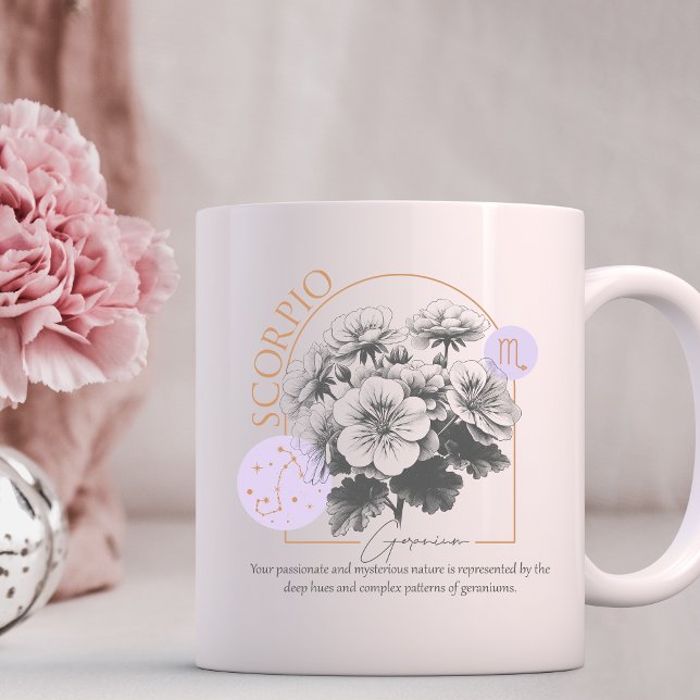 Scorpio zodiac-födelsemånadsfödelsedag kaffemugg (scorpio mug)