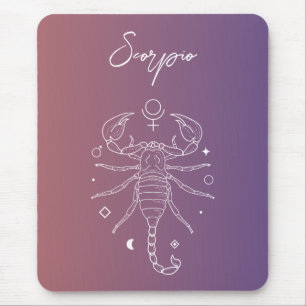 Scorpio zodiac horoscope stjärntecken gradient musmatta