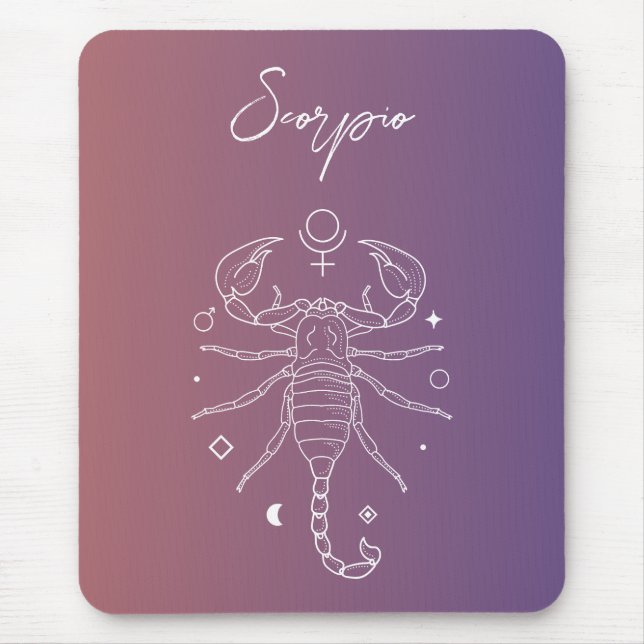 Scorpio zodiac horoscope stjärntecken gradient musmatta (Framsidan)