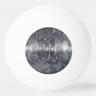 Scorpio Zodiac-inloggning Distress Steel Decor Pingisboll
