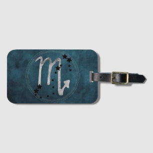 Scorpio zodiac-konstellationen Black & silver Bagagebricka