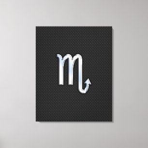 Scorpio Zodiac-krom som Signblack snake skin Canvastryck