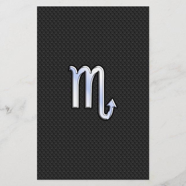 Scorpio Zodiac-krom som Signblack snake skin Flygblad (Framsidan)