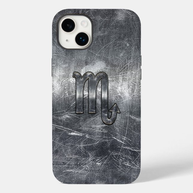 Scorpio Zodiac Logga in Grunge Distress Stil (Baksida)