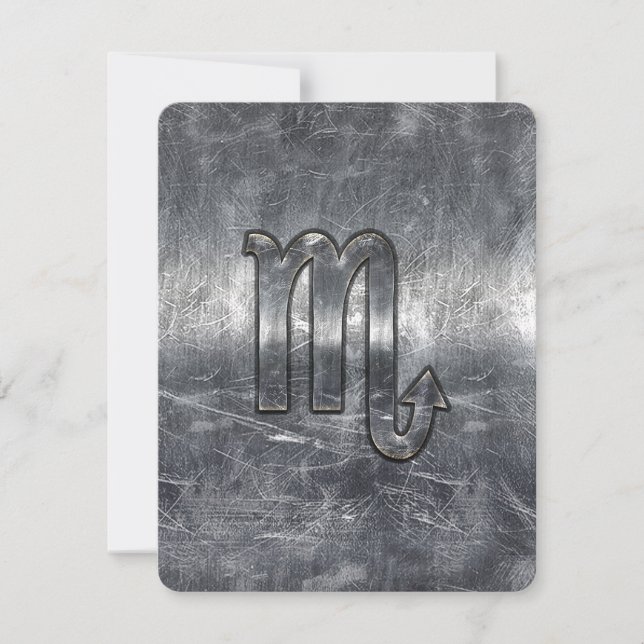 Scorpio Zodiac Logga in Grunge Distress Stil (Framsida)