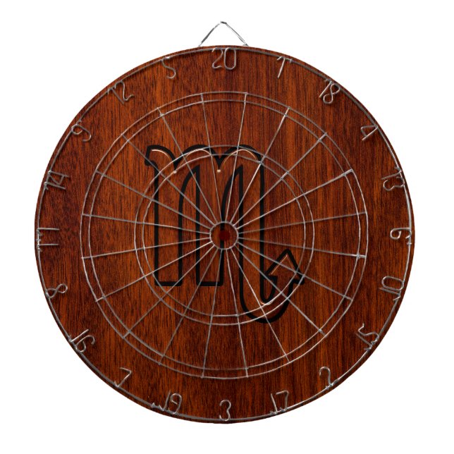 Scorpio Zodiac Logga in Mahogany Stil Decor Piltavla (Framsidan)